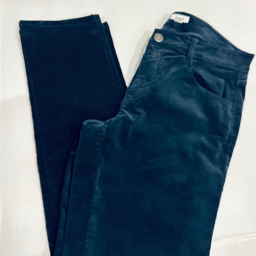 J.Jill Women’s Size 8 Gorgeous Jeweled Color Navy Blue Corduroy Pants